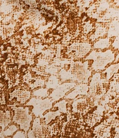 WAYF Porter Snake Print Pull On Midi Skirt