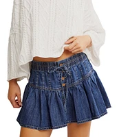 We The Free Free People Roselle High Rise Denim Mini Skirt
