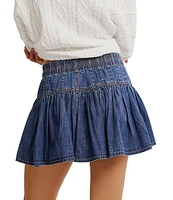 We The Free Free People Roselle High Rise Denim Mini Skirt