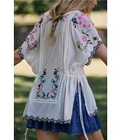 We The Free Free People Roselle High Rise Denim Mini Skirt