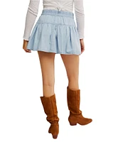 We The Free Free People Roselle High Rise Denim Mini Skirt