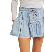 We The Free Free People Roselle High Rise Denim Mini Skirt