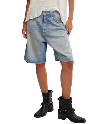 We The Free Montana Mid Rise Bermuda Denim Shorts