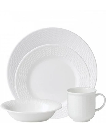 Wedgwood Nantucket Basket Sculpted Bone China 4-Piece Place Setting