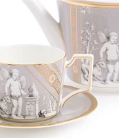 Wedgwood Renaissance Collection Teapot and Teacup Saucer, Set of 2