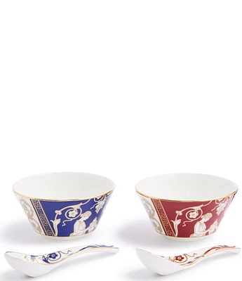 Wedgwood Renaissance Mix Bowl & Soup Spoon, Set of 2