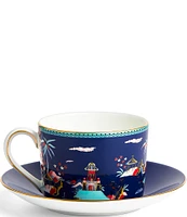 Wedgwood Wonderlust Blue Pagoda Teacup & Saucer