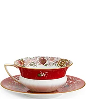 Wedgwood Wonderlust Crimson Orient Teacup & Saucer