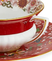 Wedgwood Wonderlust Crimson Orient Teacup & Saucer