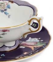 Wedgwood Wonderlust Midnight Crane Teacup & Saucer