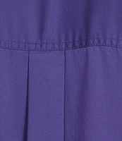 Westbound 3/4 Roll-Tab Sleeve Button Front Midi Shirt Dress