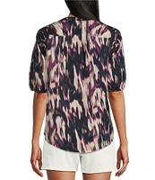 Westbound 3/4 Sleeve Point Collar Y-Neck Button Front Shirt