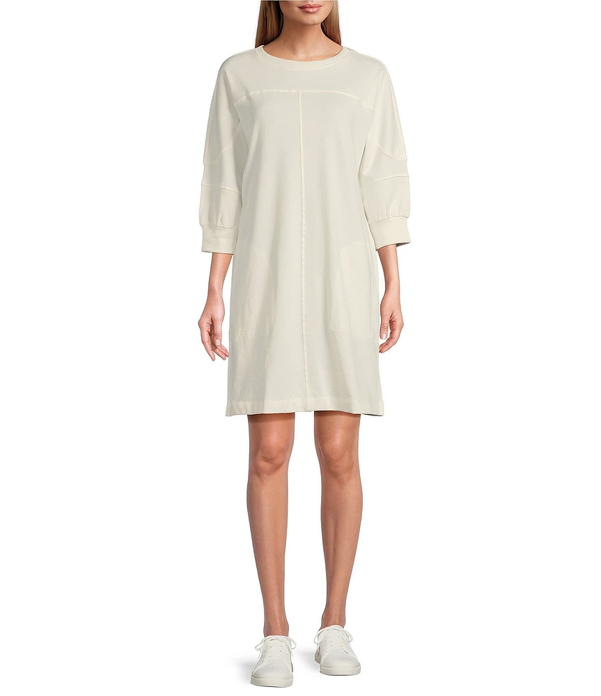 Westbound 3/4 Sleeve Crew Neck Dress