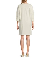 Westbound 3/4 Sleeve Crew Neck Dress