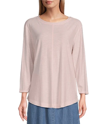 Westbound 3/4 Sleeve Knit Crew Neck Top