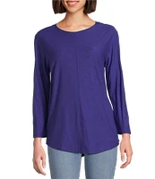Westbound 3/4 Sleeve Knit Crew Neck Top