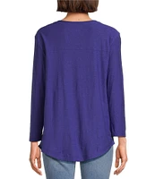 Westbound 3/4 Sleeve Knit Crew Neck Top