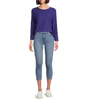 Westbound 3/4 Sleeve Knit Crew Neck Top