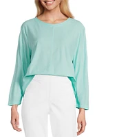 Westbound 3/4 Sleeve Knit Crew Neck Top