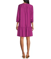 Westbound Bracelet Sleeve Tie Neck Dress