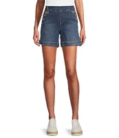 Westbound Button Embellished Marina Shorts