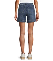 Westbound Button Embellished Marina Shorts