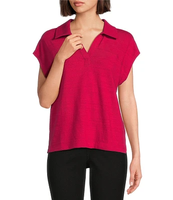 Westbound Cap Sleeve Collared Top