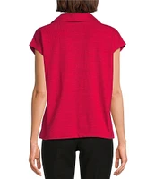 Westbound Cap Sleeve Collared Top