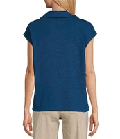 Westbound Cap Sleeve Collared Top