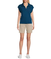 Westbound Cap Sleeve Collared Top