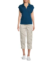 Westbound Cap Sleeve Collared Top