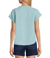 Westbound Cap Sleeve Henley Top