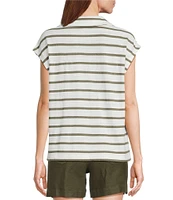 Westbound Cap Sleeve Polo Top