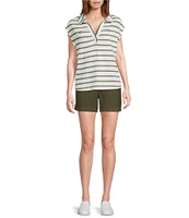 Westbound Cap Sleeve Polo Top