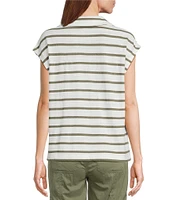 Westbound Cap Sleeve Polo Top