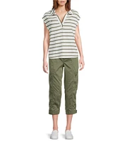 Westbound Cap Sleeve Polo Top