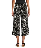 Westbound Crop Graphic Linen Blend Pants