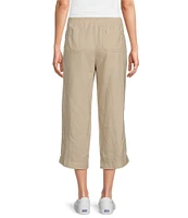 Westbound Linen Blend Crop Pull-On Pants