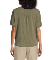 Westbound Embroidered Knit Short Sleeve Top