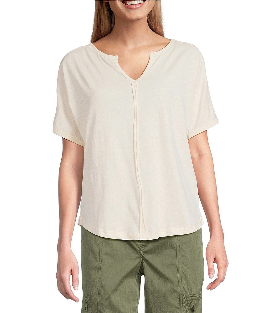 Westbound Embroidered Knit Short Sleeve Top