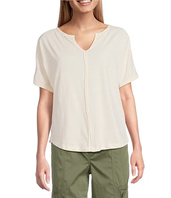 Westbound Embroidered Knit Short Sleeve Top