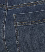 Westbound High Rise Porkchop Pockets Denim Bermuda Shorts
