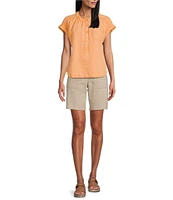 Westbound High Rise Porkchop Pockets Bermuda Shorts