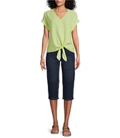 Westbound High-Rise Pull-On Capri Jeans