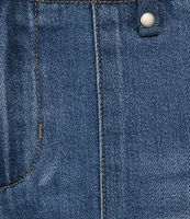 Westbound High Rise Denim Utility Pocket Cuffed Shorts