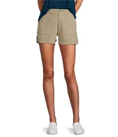 Westbound High Rise Utility Pocket Cuffed Shorts