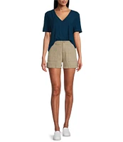 Westbound High Rise Utility Pocket Cuffed Shorts