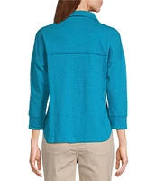 Westbound Knit Elbow Sleeve Henley Top