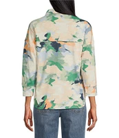 Westbound Knit Henley Elbow Sleeve Top