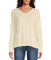 Westbound Knit Long Sleeve V-Neck Top